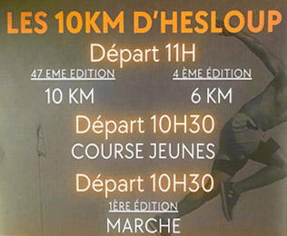 Inscriptions 10 km d'Hesloup